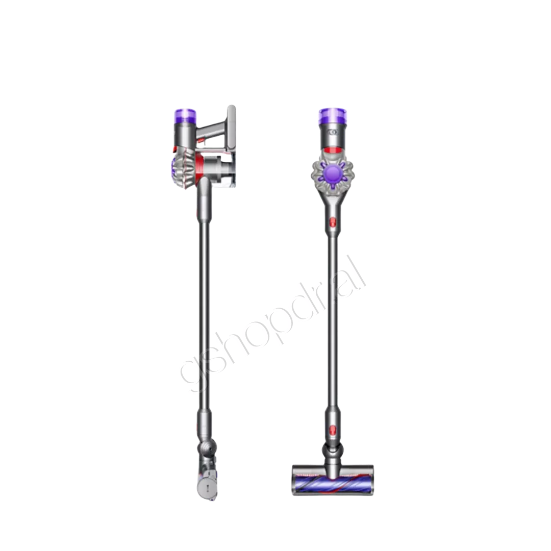Dyson V8 Advanced cordless vacuum cleaner pamje e plotë me tub të gjatë dhe kokë pastrimi