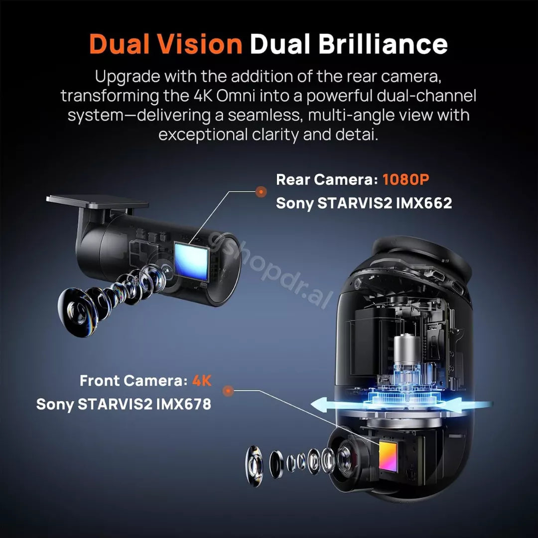 Kamere per makine 70mai Dash Cam 4K X800-2 Set Omni HDR