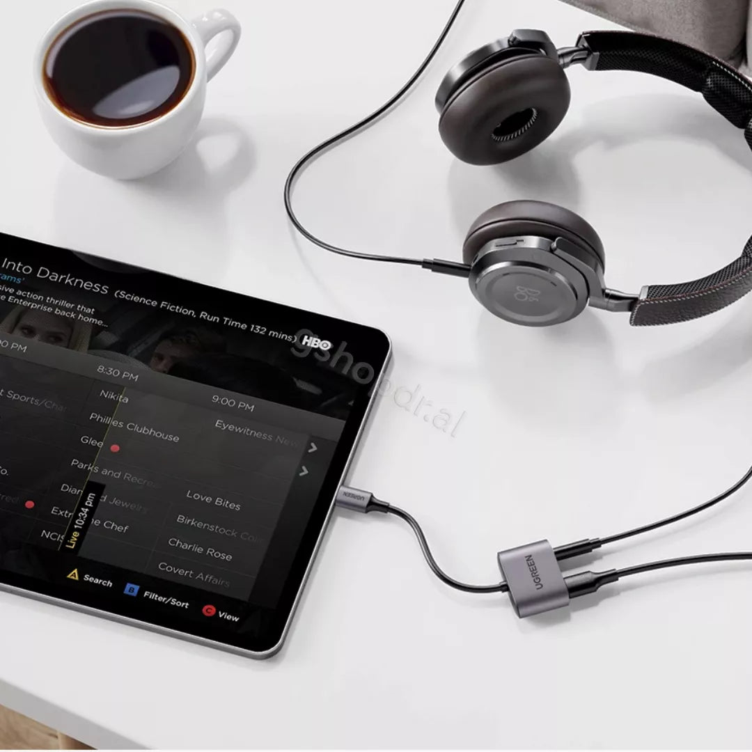 Adapter Audio USB-C ne AUX dhe USB-C Ugreen CM231 cmimi