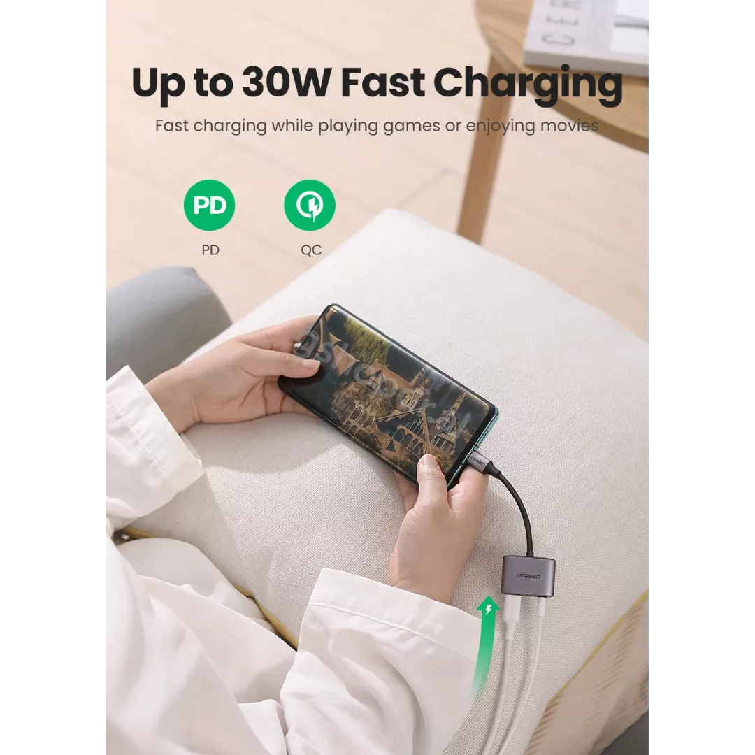Adapter Audio USB-C ne AUX dhe USB-C Ugreen CM231 price