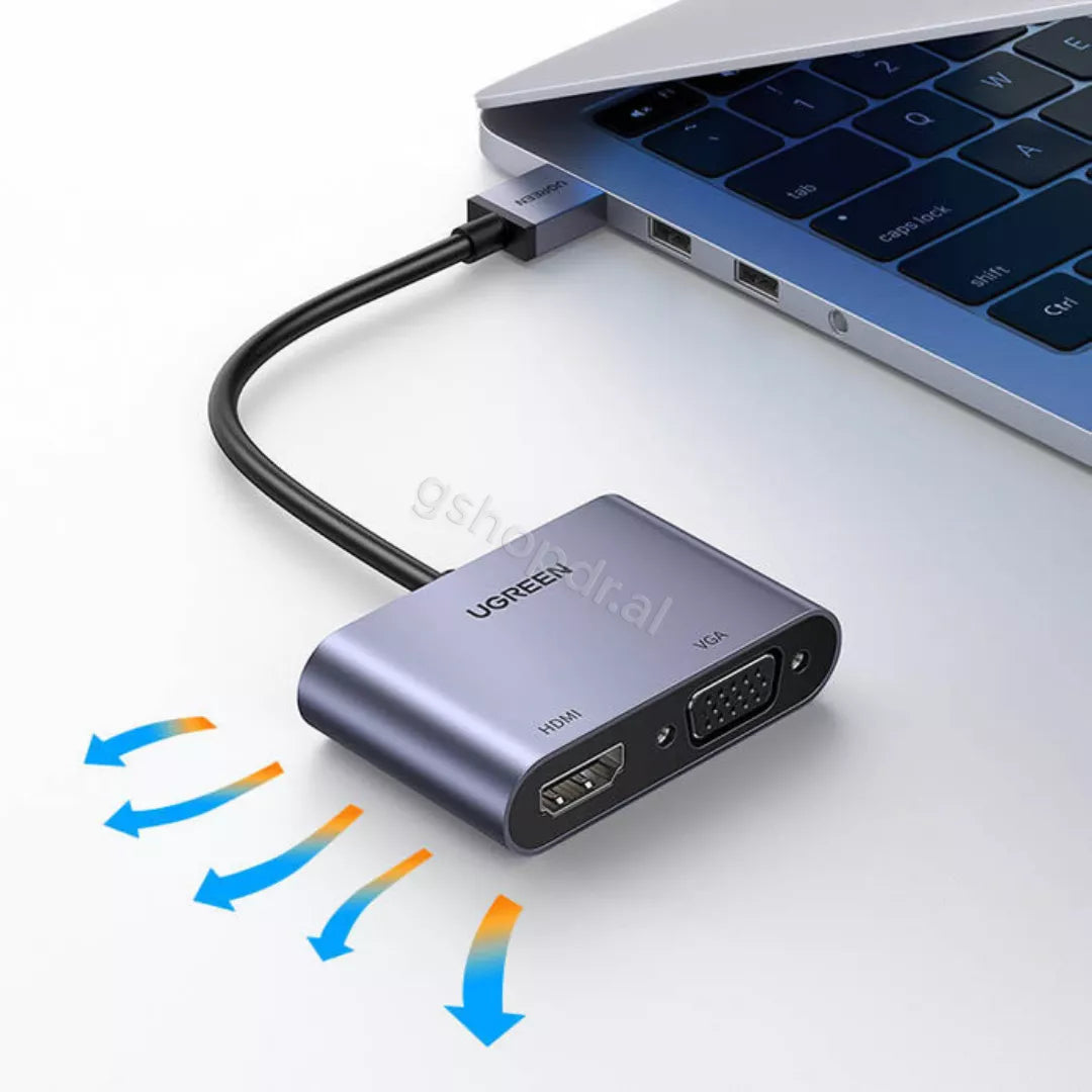 Adapter USB 3.0 ne HDMI+VGA Ugreen CM449 cmimi Durres
