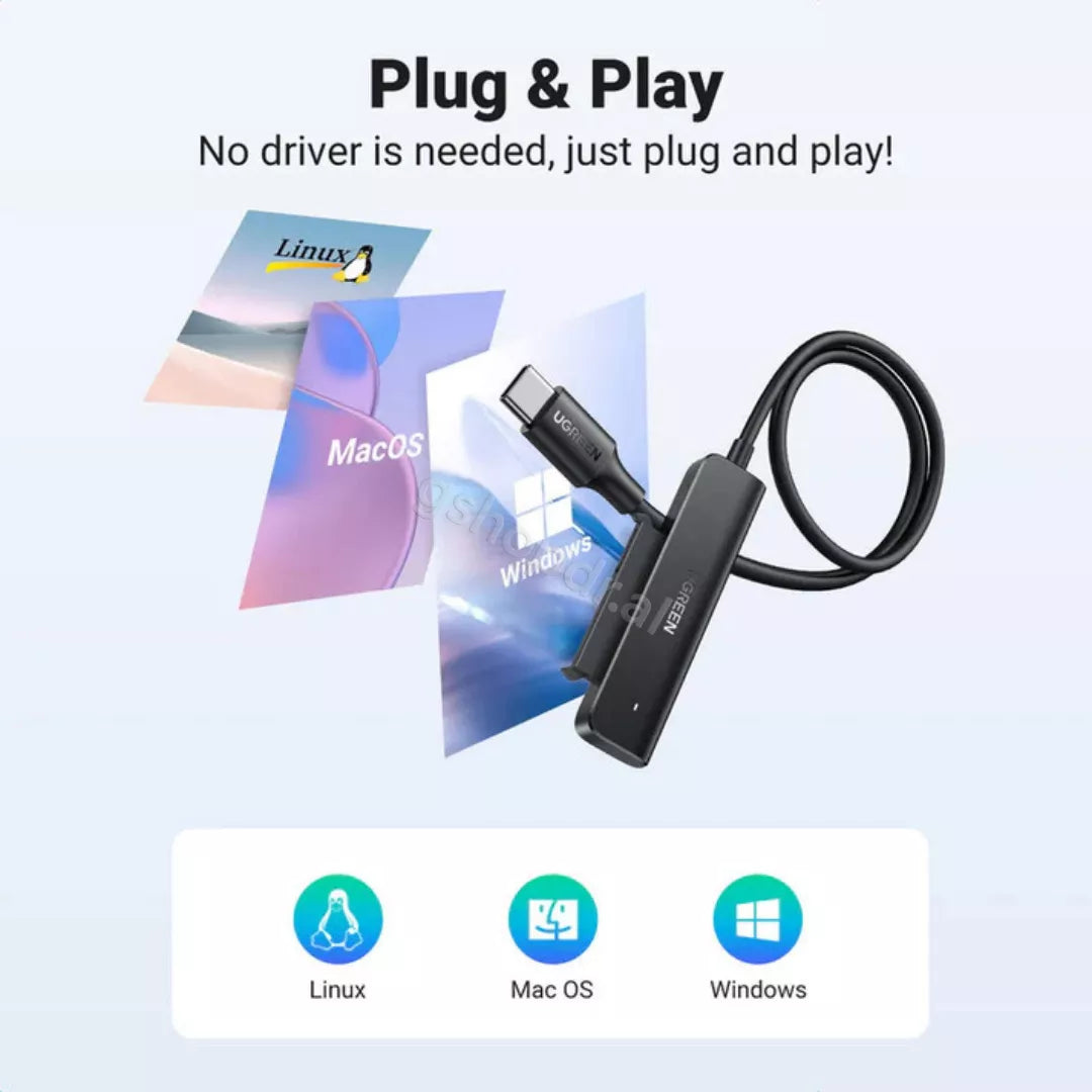 Adapter per SSDHDD 2.5 SATA ne USB-C 3.0 Ugreen 70610 cmimi