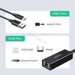 Adaptor Ethernet USB-C ne RJ45 100Mbps Ugreen CR110