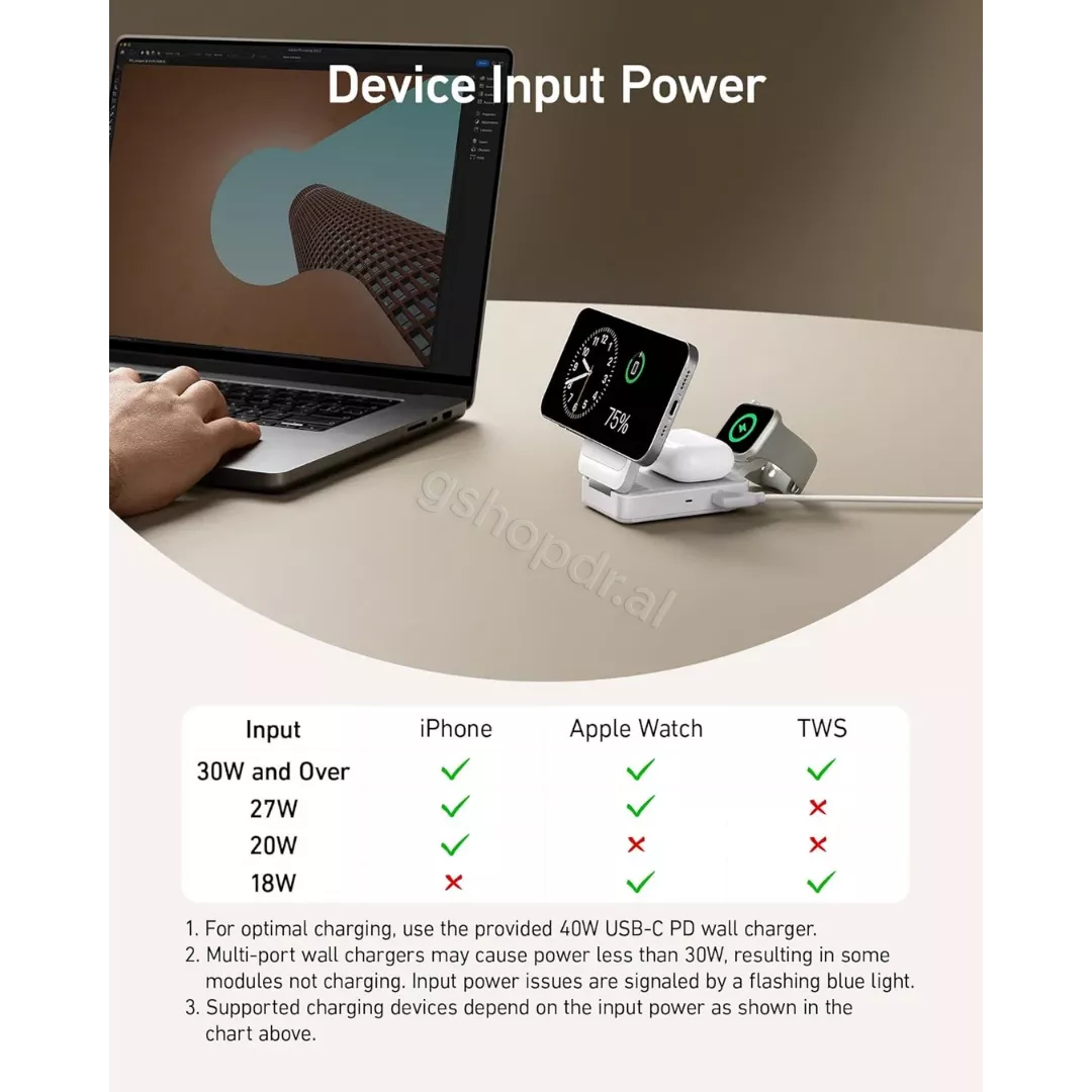 Anker MagGo Wireless Charging Station (Foldable 3-in-1)