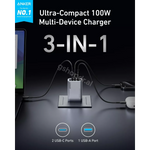 Anker Prime Charger (100W, 3 Ports, GaN)