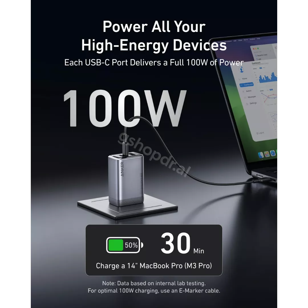 Anker Prime Charger (100W, 3 Ports, GaN)