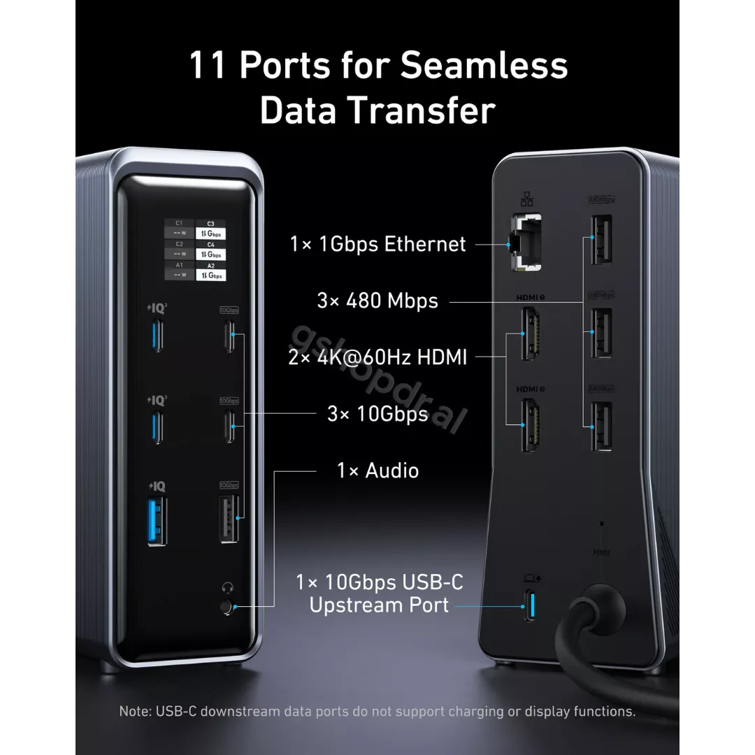Anker Prime Charging Docking Station (14-in-1, Dual Display, 160W)