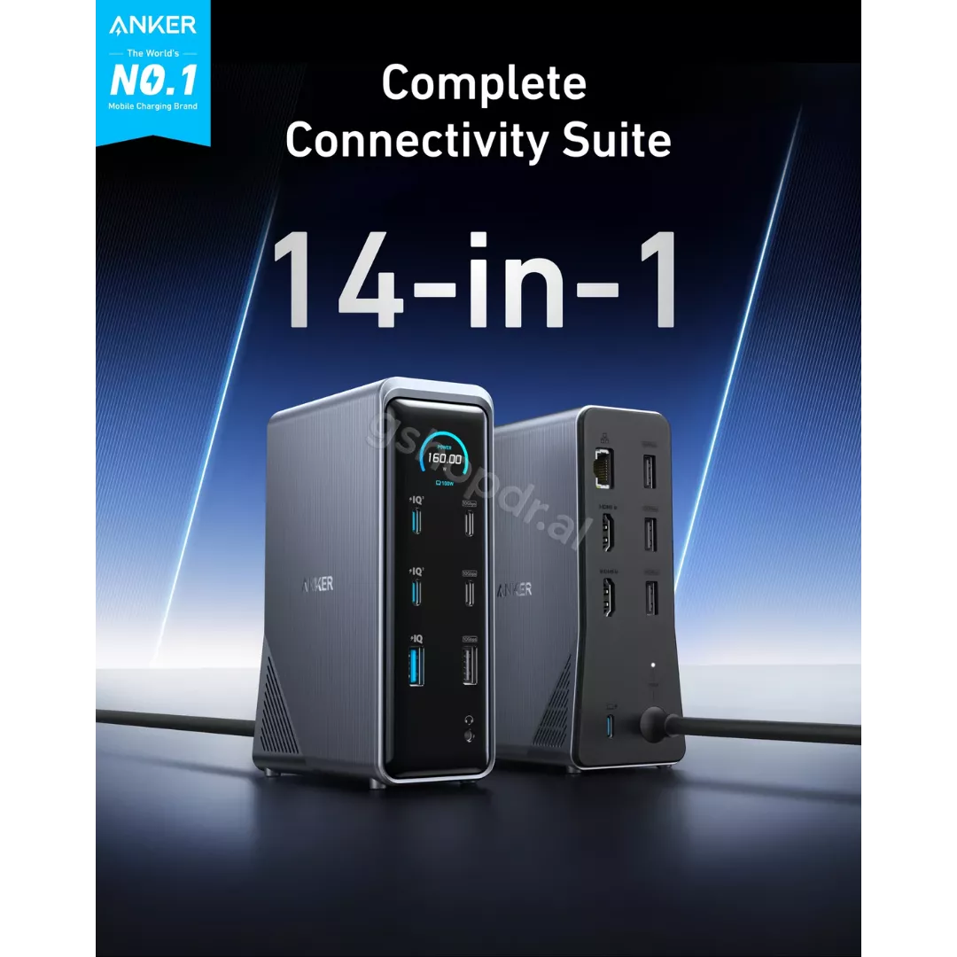 Anker Prime Charging Docking Station (14-in-1, Dual Display, 160W)