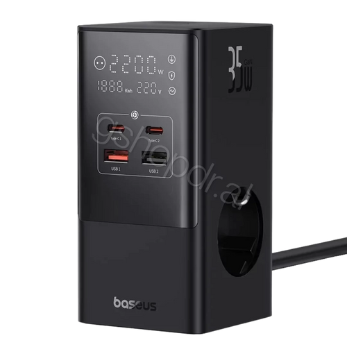 Baseus PowerCombo Tower Digital PowerStrip 3AC+2U+2C 35W