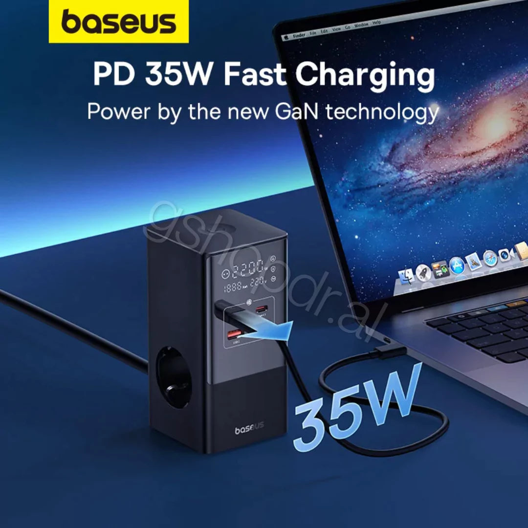 Baseus PowerCombo Tower Digital PowerStrip 3AC+2U+2C 35W
