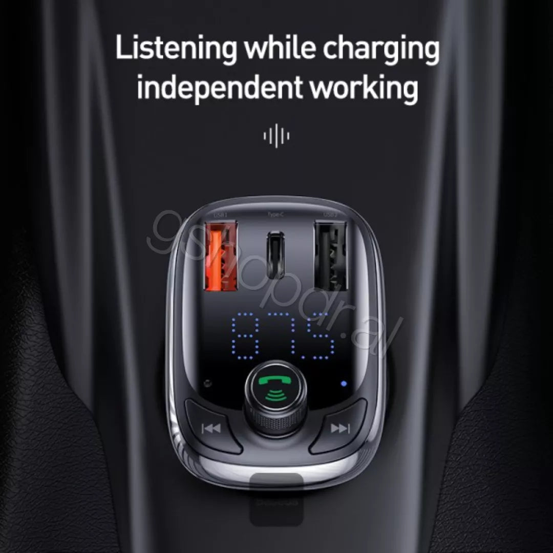 Baseus T Shaped S13 Bluetooth MP3 Car Charger