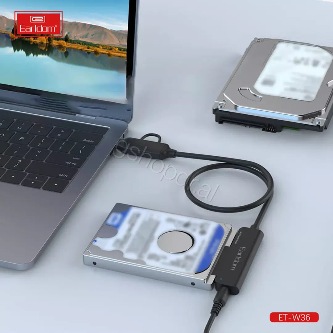 Earldom ET-W36 2-in-1 USB-CUSB to SATA Adapter for HDD/SSD Tirane