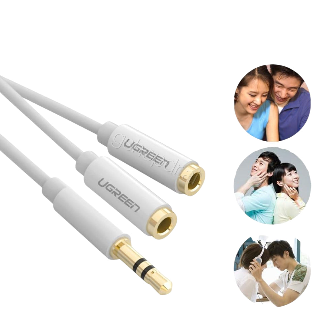 Fishe audio splitter stereo 3.5mm (M) ne 2x 3.5mm (F) Ugreen 10739