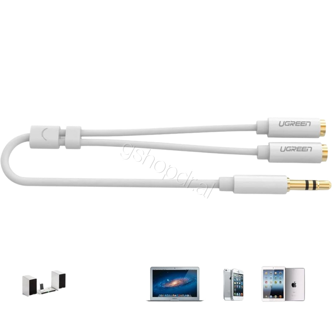 Fishe audio splitter stereo 3.5mm (M) ne 2x 3.5mm (F) Ugreen 10739