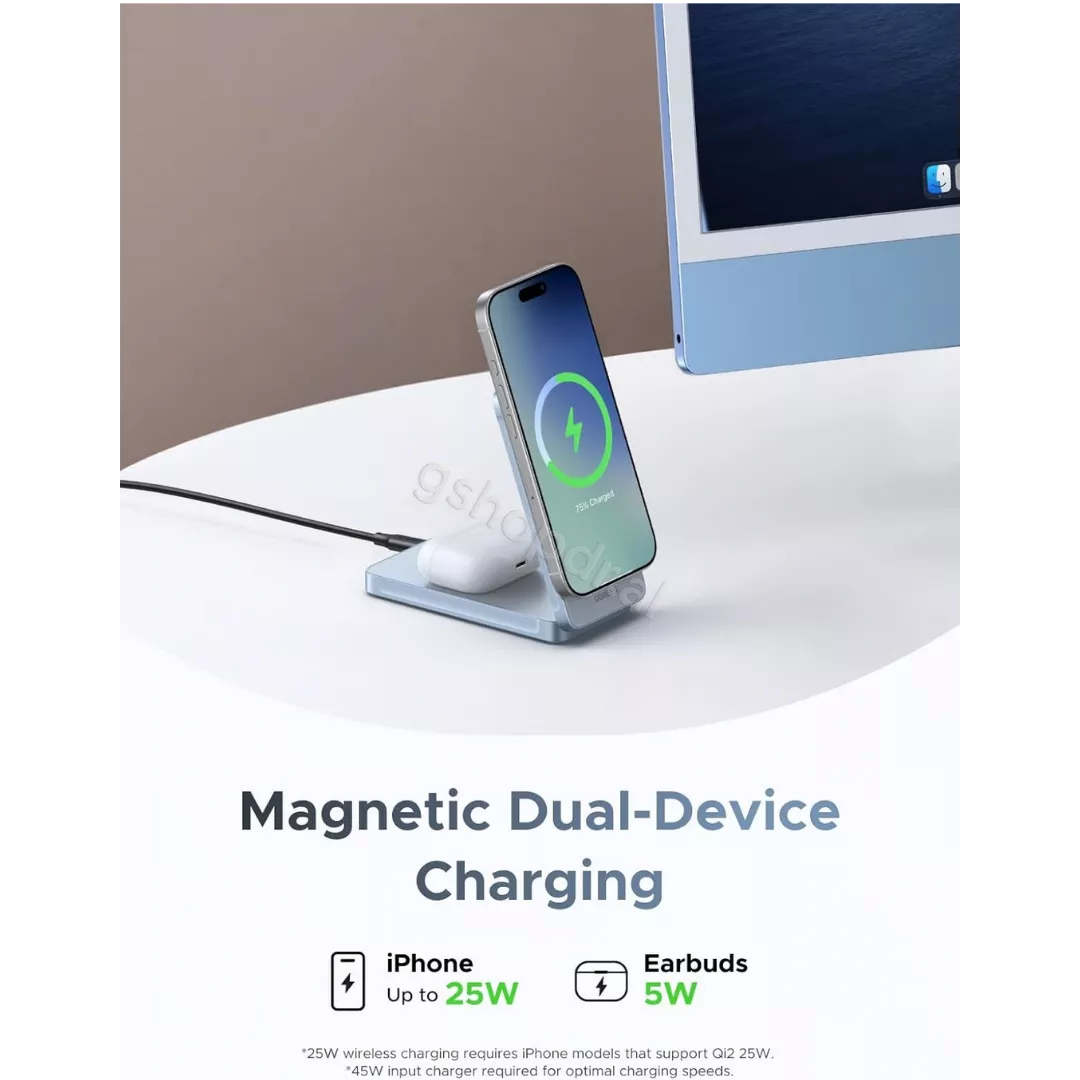 Karikues Magnetik Wireless Ugreen 25W Qi2 MagFlow 2-in-1  W756 – 55963 tirane