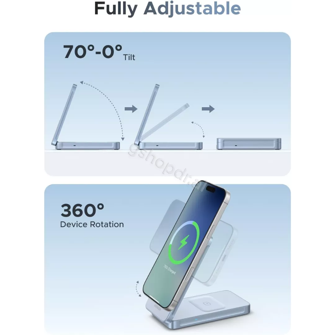Karikues Magnetik Wireless Ugreen 25W Qi2 MagFlow 2-in-1  W756 – 55963 price gshopdr.al