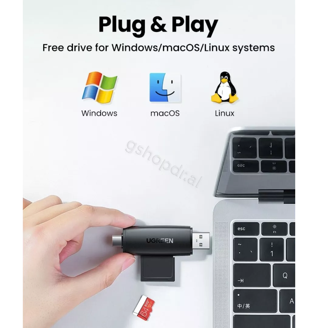 Lexues Kartash TFSD Ugreen USB +Type-C CM304 – 40295 GShop Durres