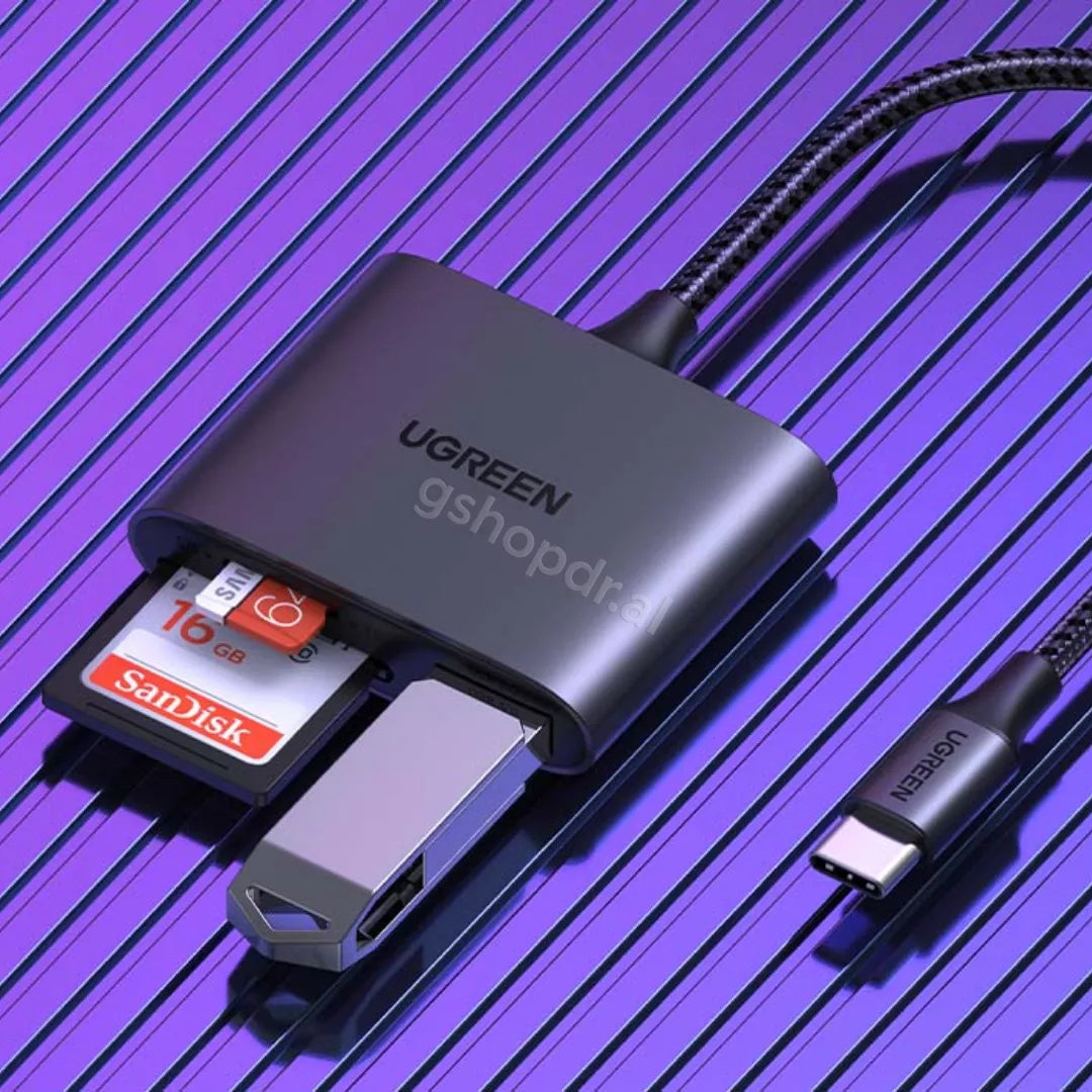 Lexues Kartash USB-C ne SDTF + USB 2.0 Ugreen CM387 cmimi tirane