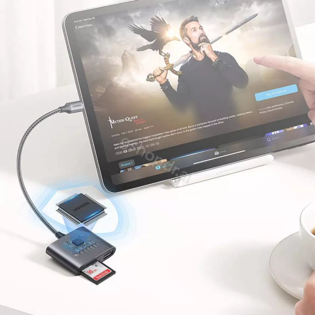 Lexues Kartash USB-C ne SDTF + USB 2.0 Ugreen CM387 cmimi