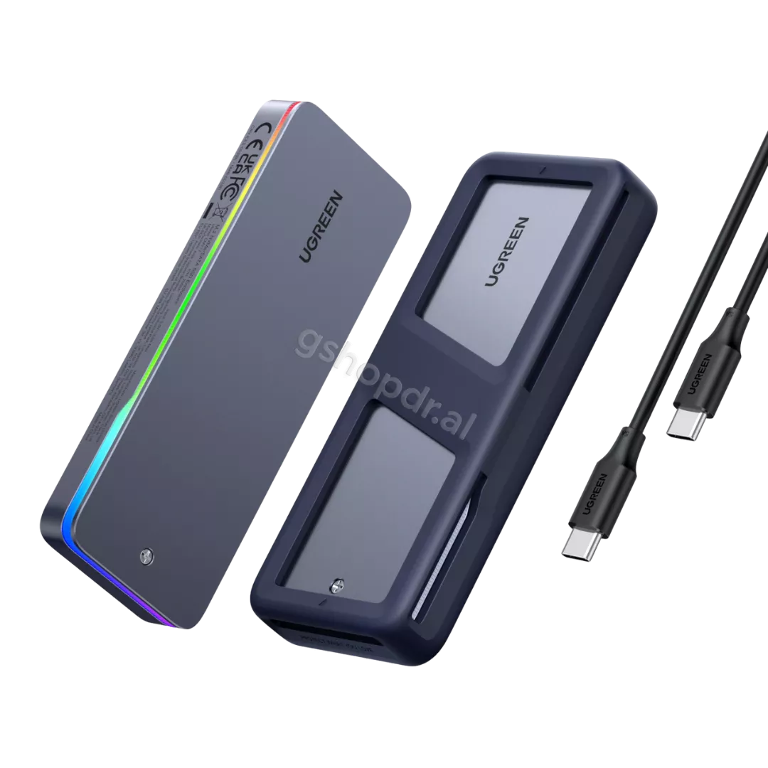 Mbajtese per SSD M.2 NVMe RGB Lighting Aluminum Alloy 20Gbps Ugreen CM777 – 25665