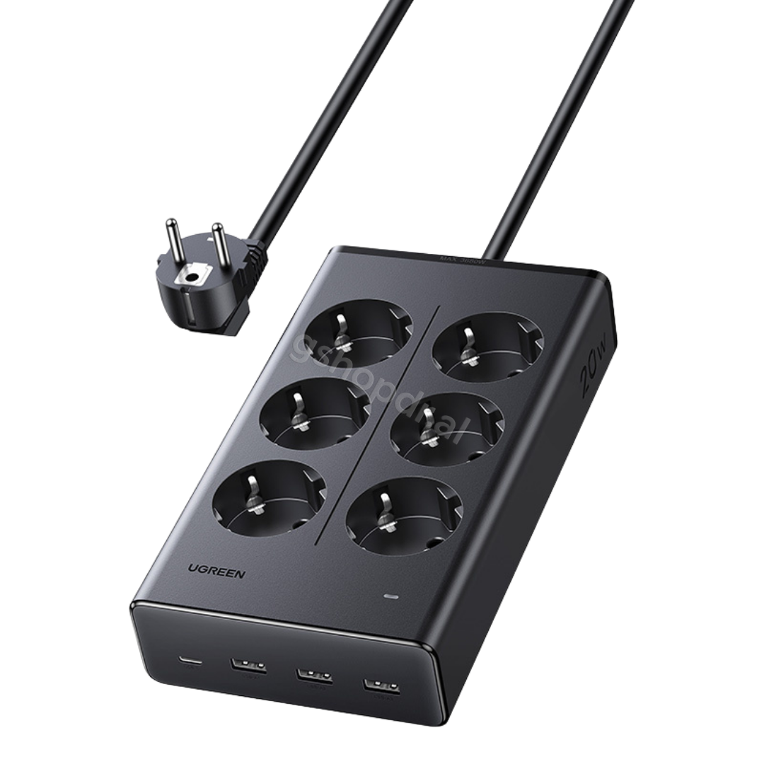 Multiprize Ugreen S622 me 6 Vende dhe Porta 3 USB-A dhe USB-C