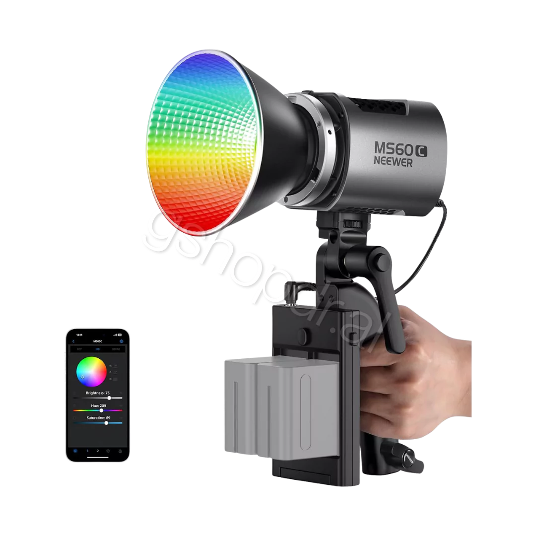 NEEWER MS60C RGB LED Video Light Handheld Spotlight