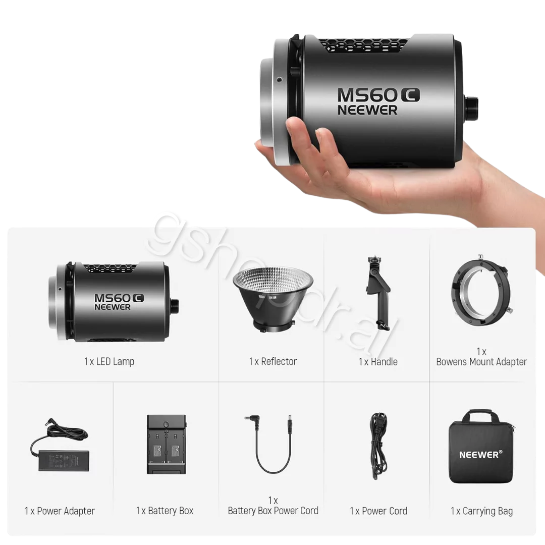 NEEWER MS60C RGB LED Video Light Handheld Spotlight