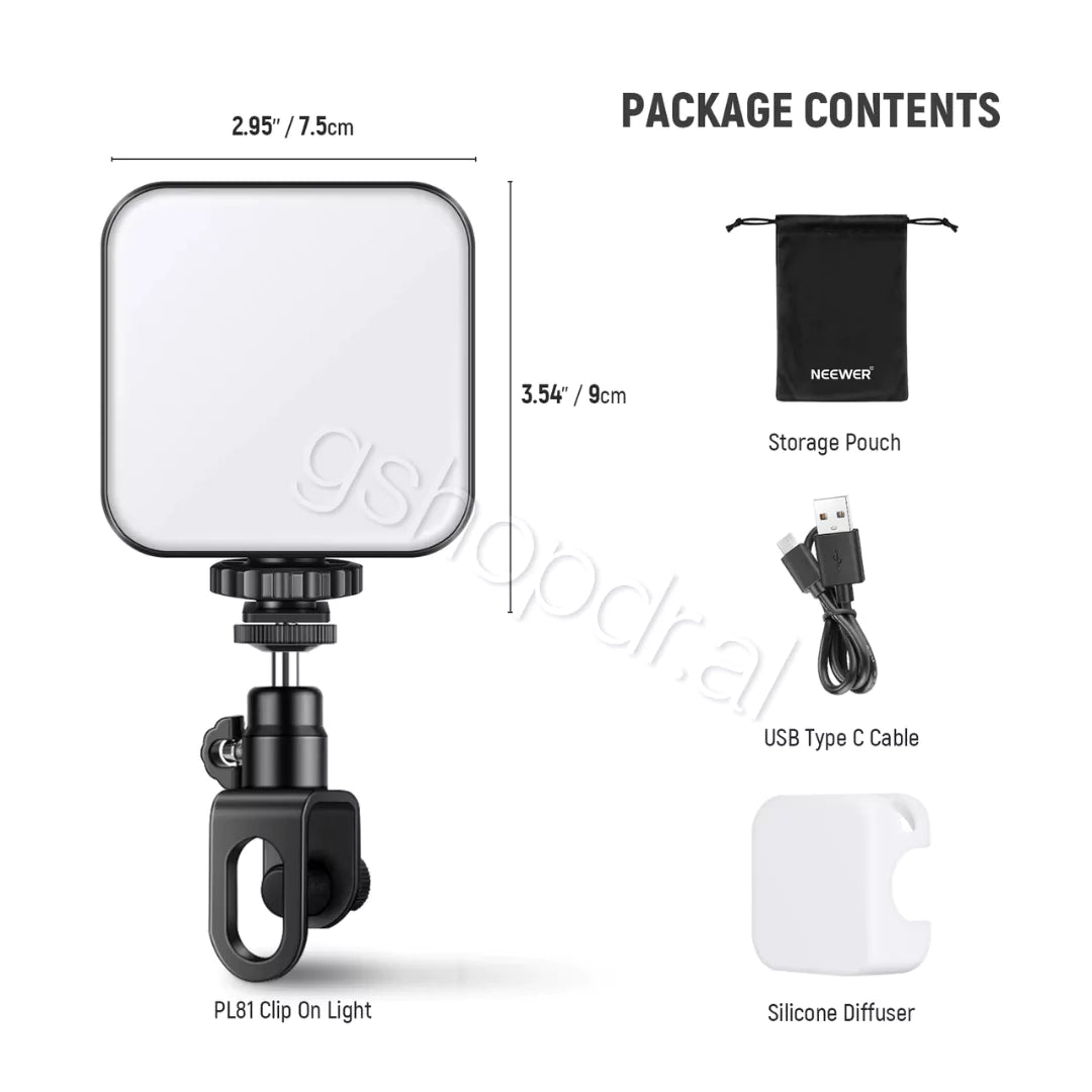NEEWER PL81 Portable Clip on LED Video Light