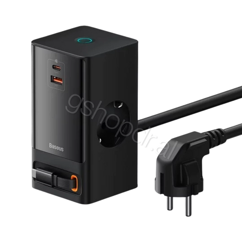 Baseus PowerCombo Tower PowerStrip 65W 2Ac+1U+1C+Retractable-C