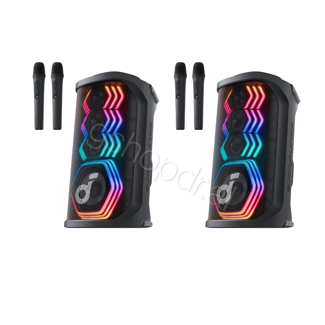 Rave 3S AI Party Speaker with Dual Wireless Mics