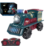 Remote Control Train Toy With Spray Sound & Light