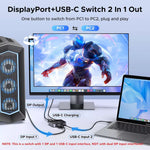 Switch 2 Ne 1 DisplayPort Ne USB-C Ugreen AW701 65878 ne shitje