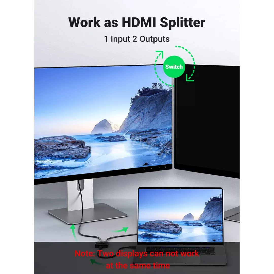 Switch 2 in 1 out HDMI 4K@60Hz Bi-Directional Ugreen 50966 tirane