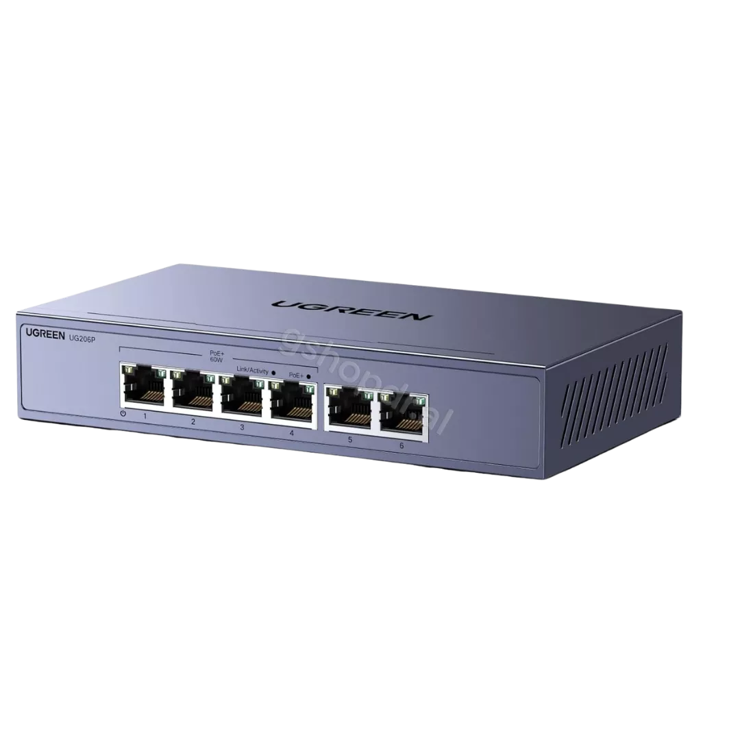 Switch PoE Gigabit Ethernet me 6 Porta LAN Ugreen CM741