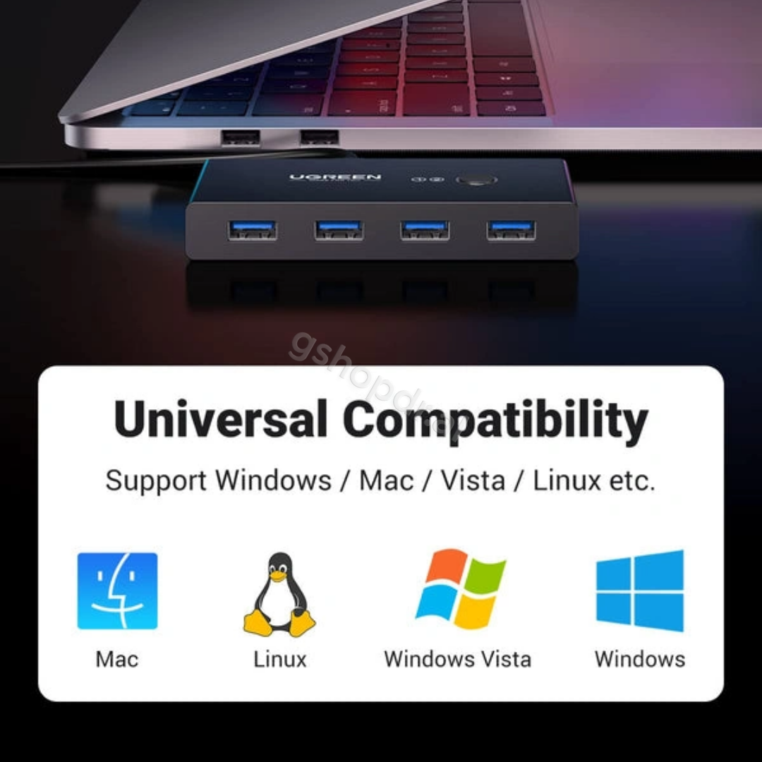 Switch me 4 Porta 2 in 4 out USB 3.0 Ugreen US216 cmimi Durres