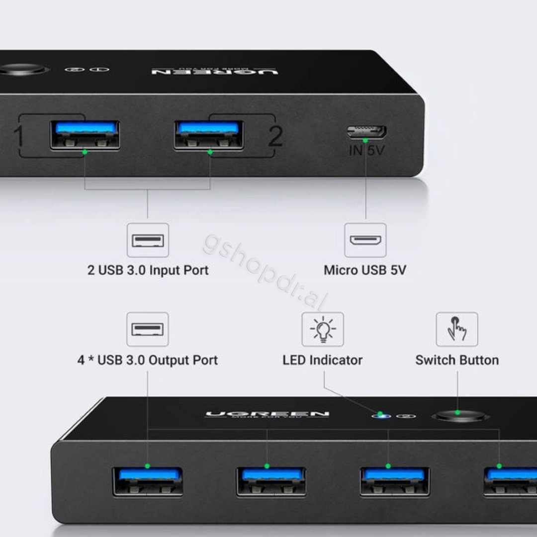 Switch me 4 Porta 2 in 4 out USB 3.0 Ugreen US216 vlore