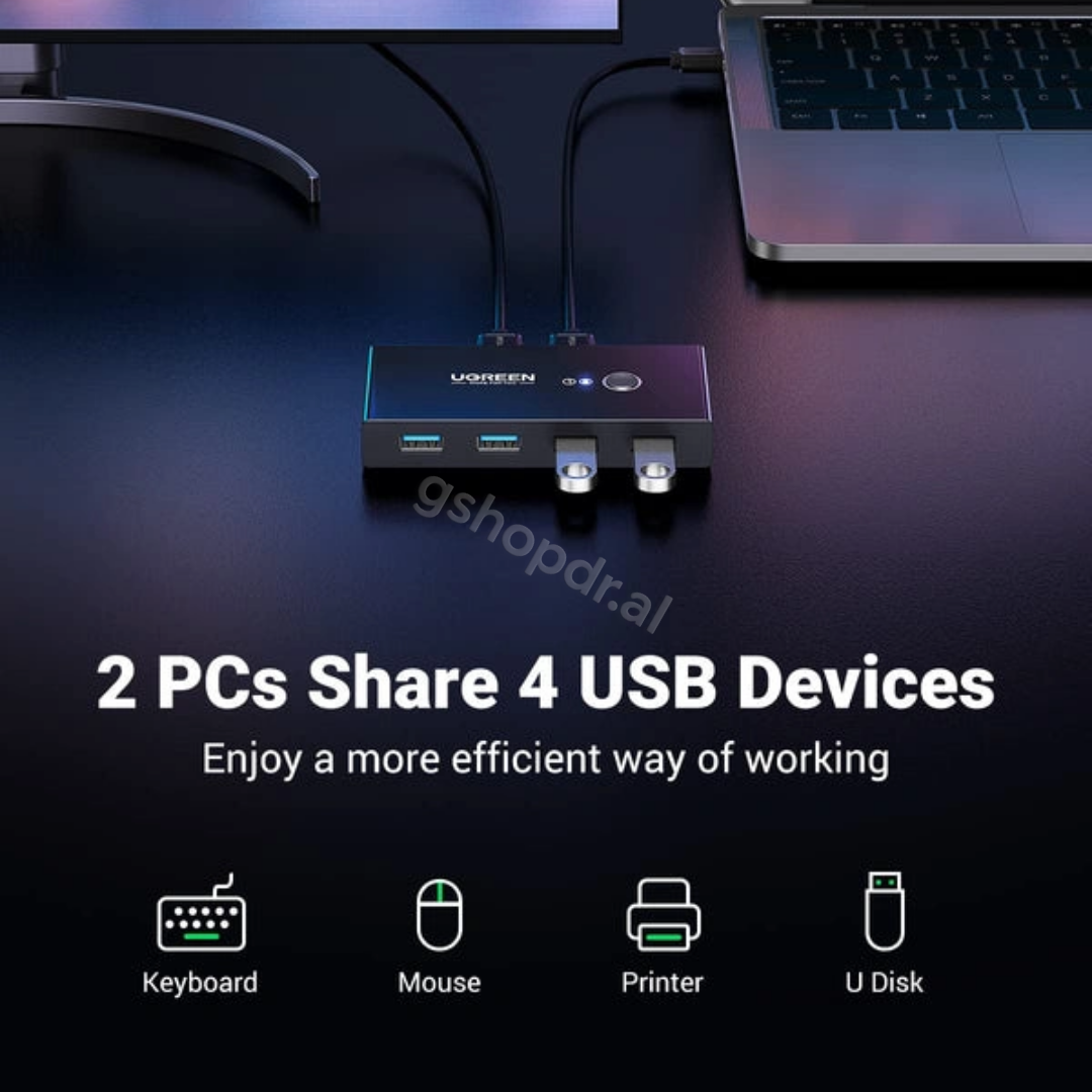 Switch me 4 Porta 2 in 4 out USB 3.0 Ugreen US216 cmimi