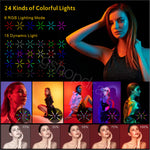 Tripod profesional Me 6 Drita LED Te Palosshme S6 RGB