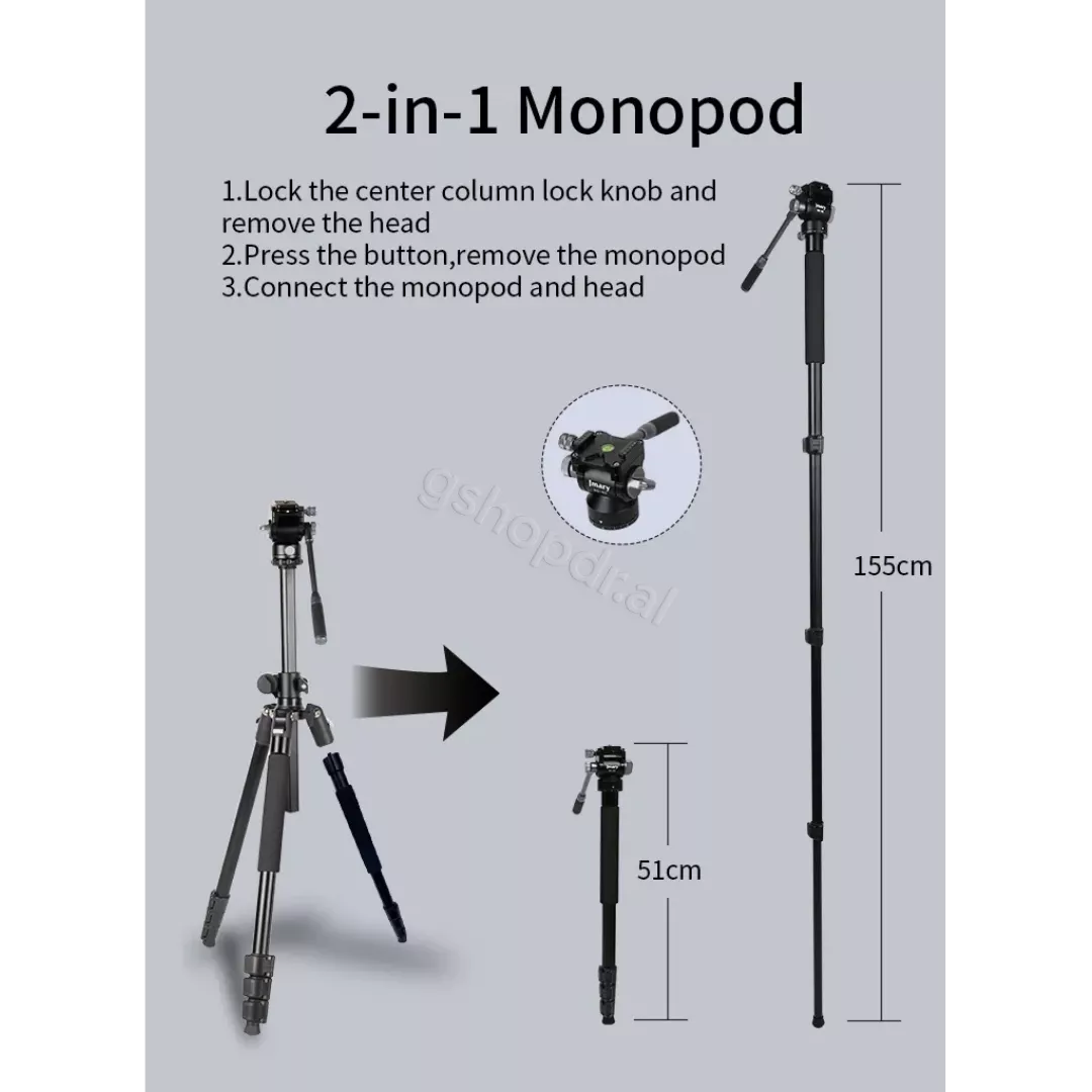 Tripod Monopod Jmary KS355+HG60 cmimi Durres gshopdr.al