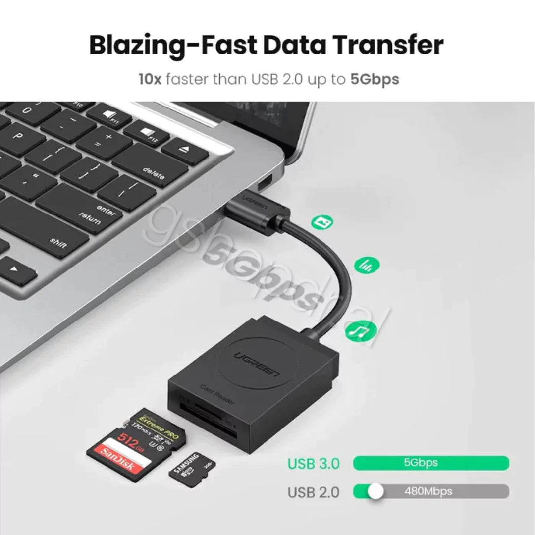 UGREEN 2-in-1 USB 3.0 SDTF Card Reader CR127 Tirane