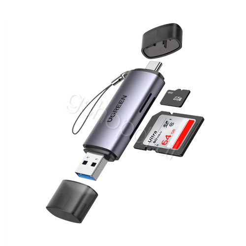 UGREEN 2-in-1 USB-C & USB 3.0 SD/TF Card Reader CM185