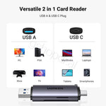 UGREEN 2-in-1 USB-C & USB 3.0 SD/TF Card Reader CM185 durres