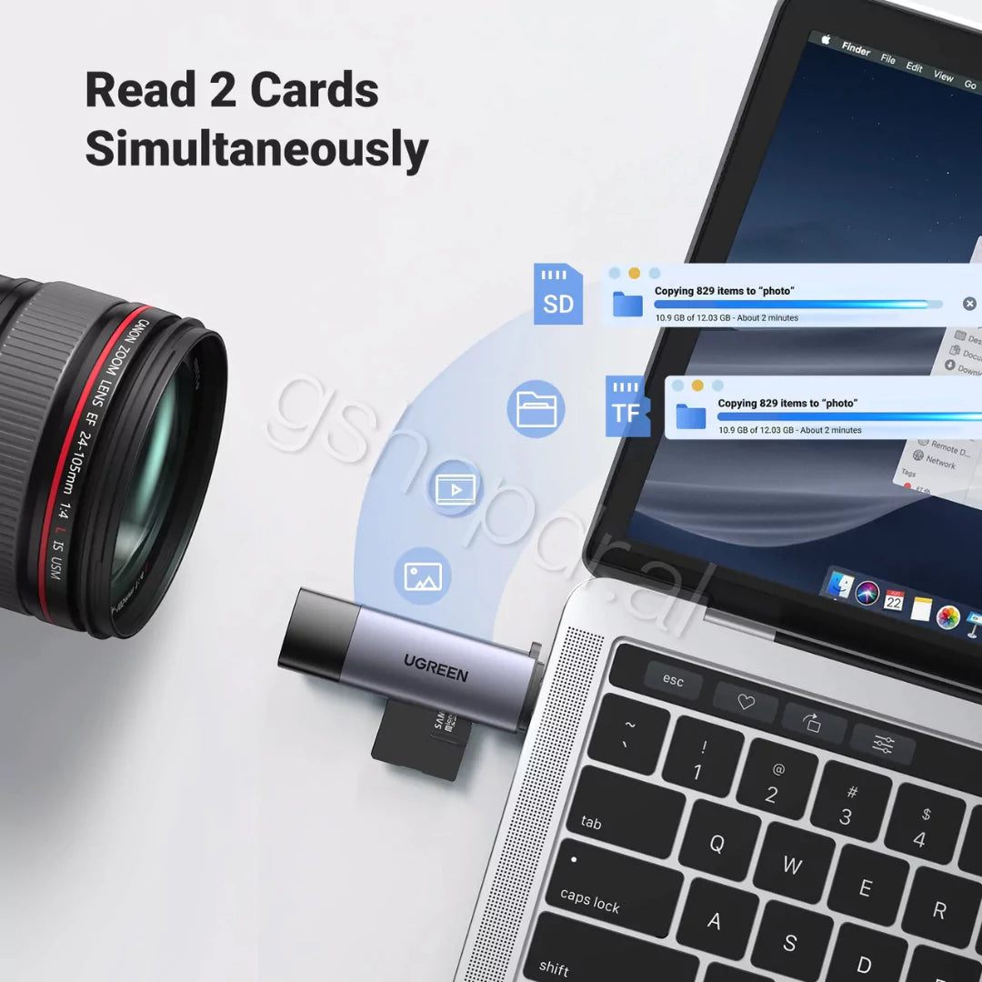 UGREEN 2-in-1 USB-C & USB 3.0 SD/TF Card Reader CM185 Durres