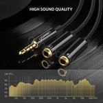 Kabllo audio UGREEN 3.5 mm mashkull në 2 femra, kuti ABS 30620 Cmimi