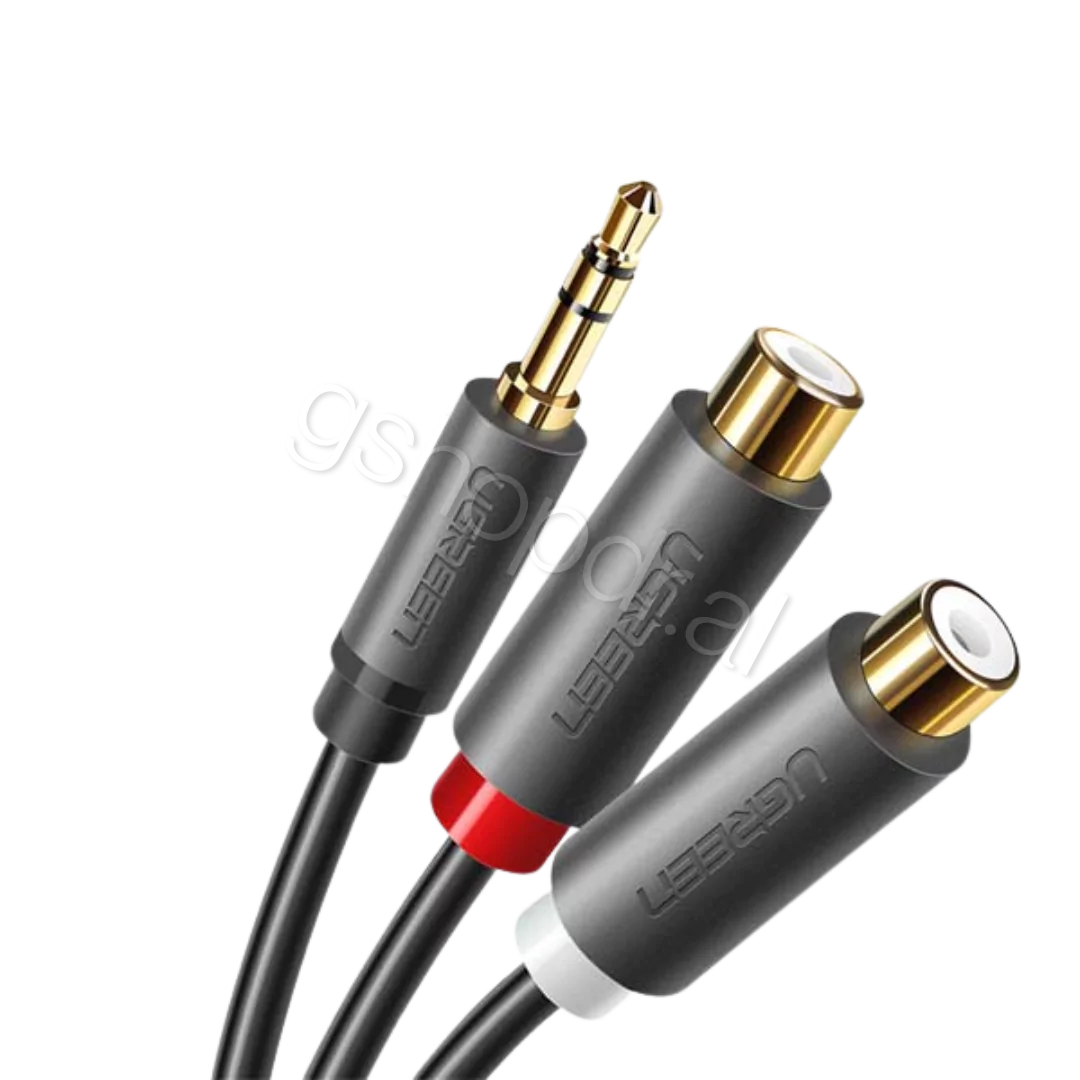 UGREEN 3.5mm Male to 2RCA Female Cable 25cm AV109 Durres