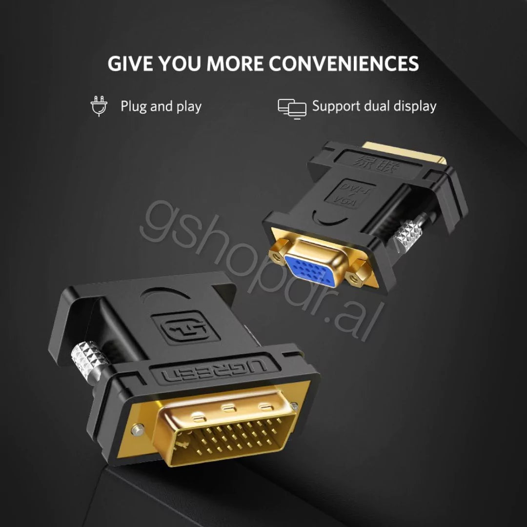 DVI Mashkull (24+5) ne VGA femer Adapter