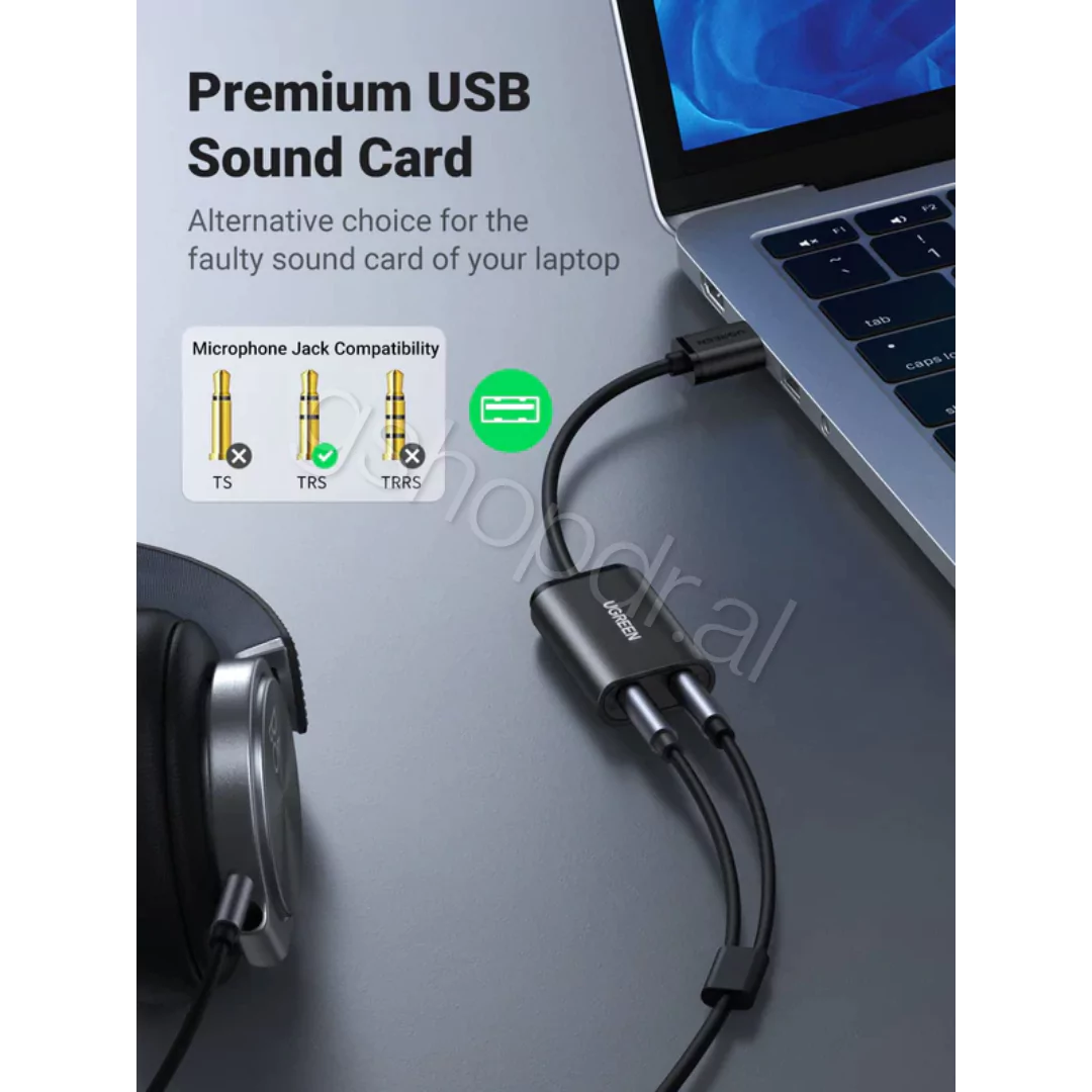 UGREEN USB 2.0 External Stereo Sound Adapter US205 Durres