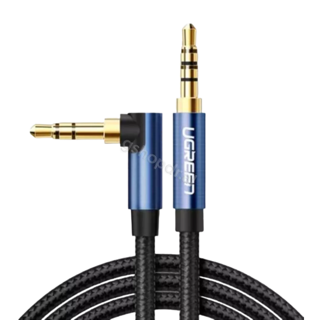 UGREEN 3.5mm Male to 3.5mm Male Cable Gold Plated Metal Case with Braid 1m 60179 cmimi tirane