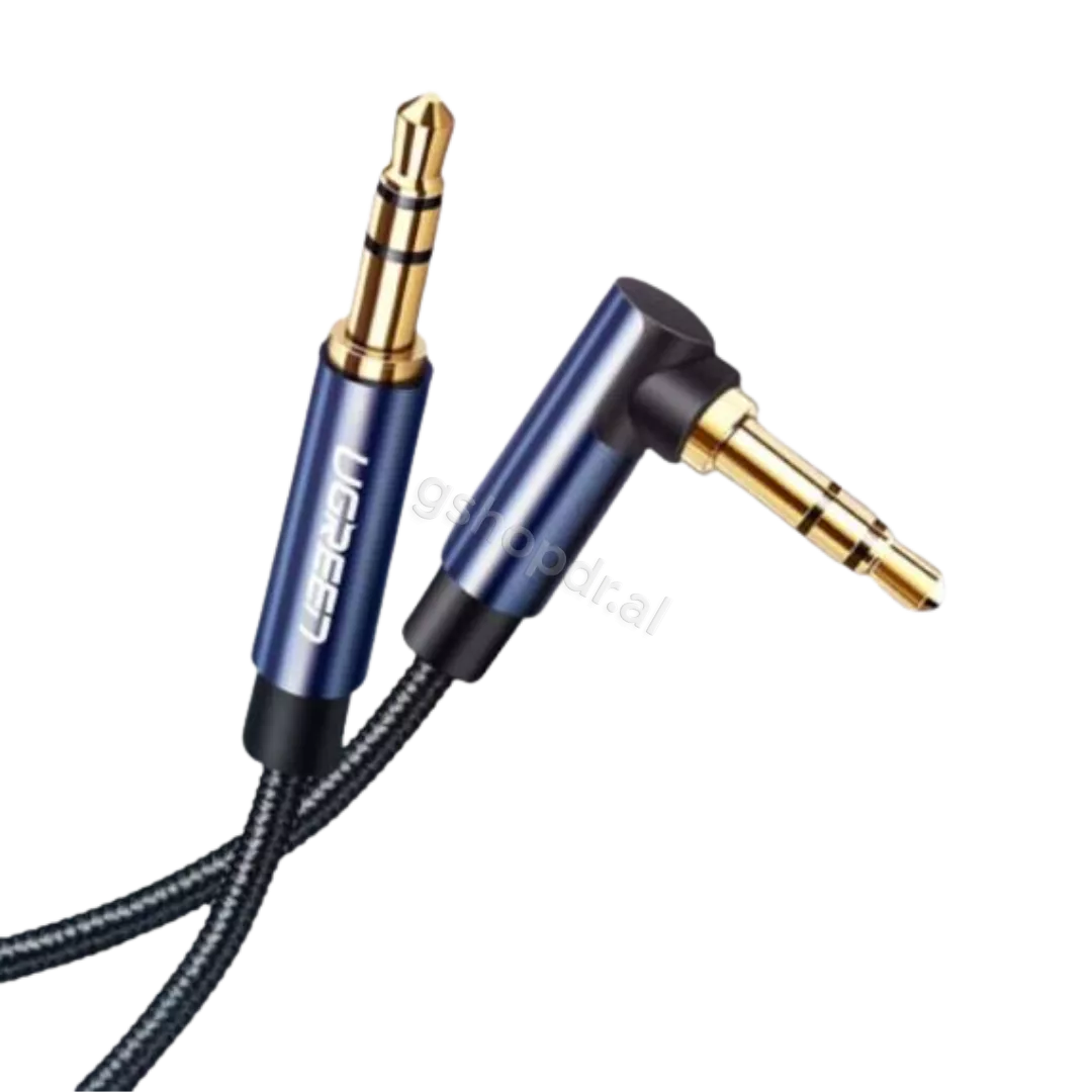 UGREEN 3.5mm Male to 3.5mm Male Cable Gold Plated Metal Case with Braid 1m 60179