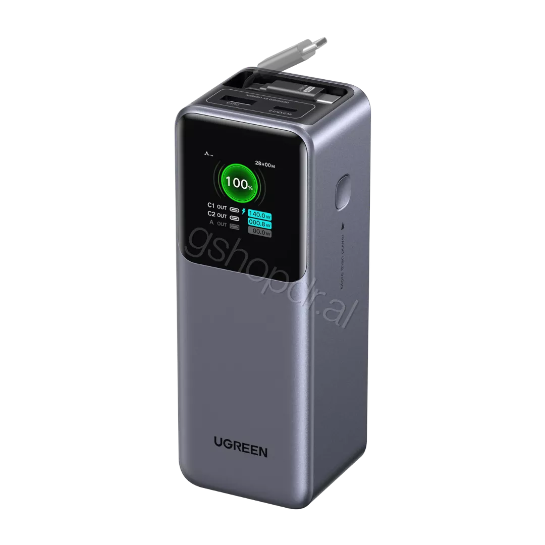 UGREEN Nexode Power Bank 20000mAh 165W with Retractable USB-C Cable